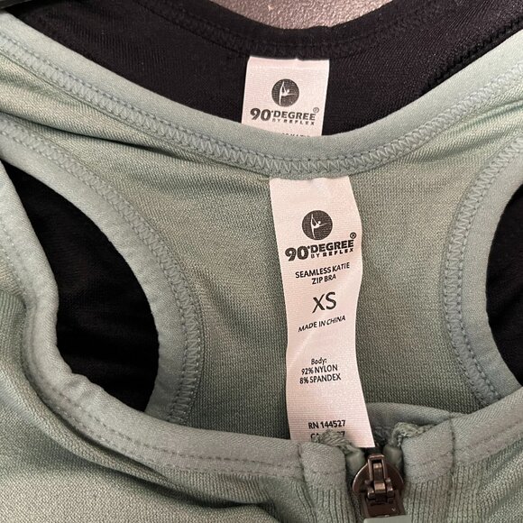 90 Degree by Reflex Women's TWO-PACK Seamless Katie Zip Bra - Size XS - NWT $58 - Picture 4 of 4
